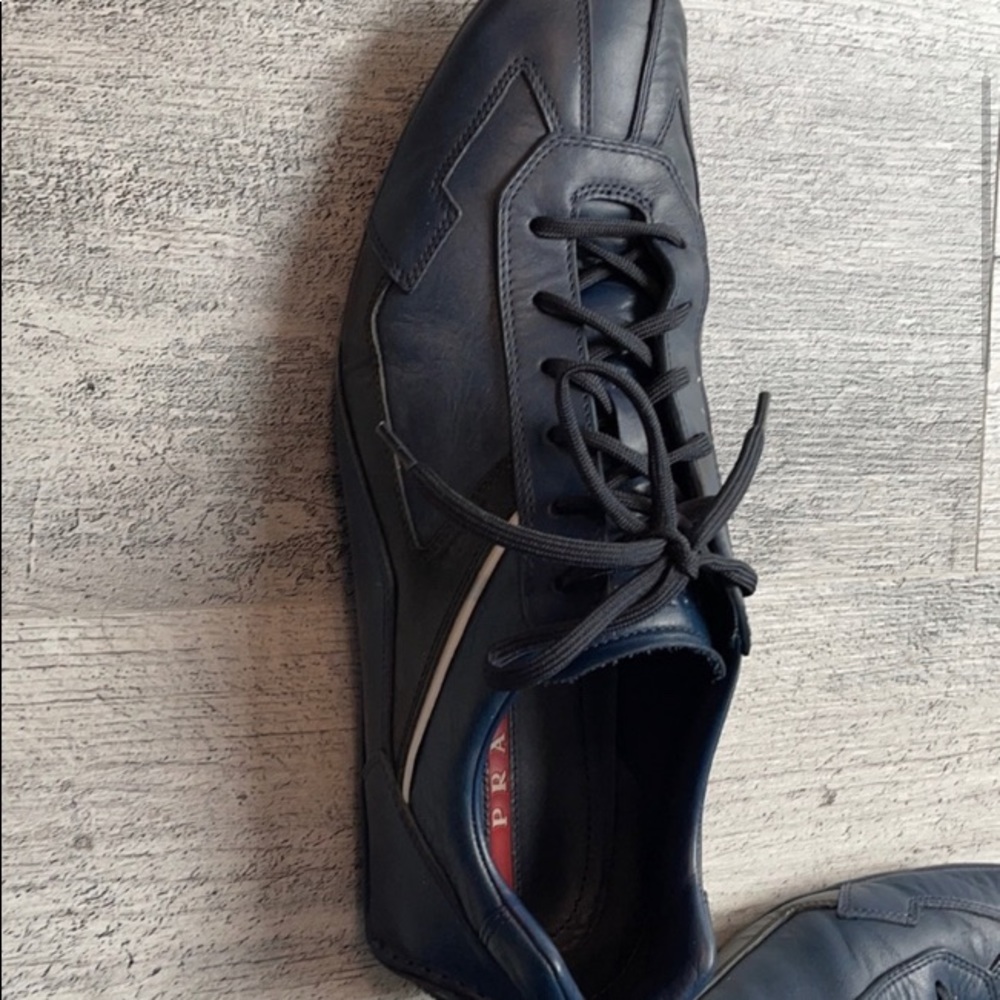 Authentic EUC Prada Blue Sneakers Size 10